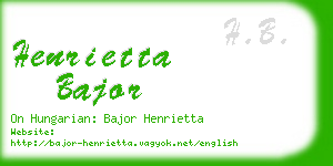 henrietta bajor business card